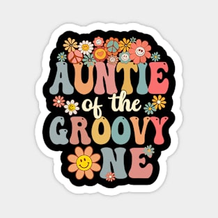 Auntie Of Groovy One Matching Family 1St Birthday Party Magnet