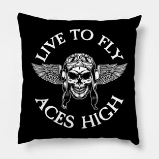 Aces High Heavy Metal Design for Metalheads Pillow