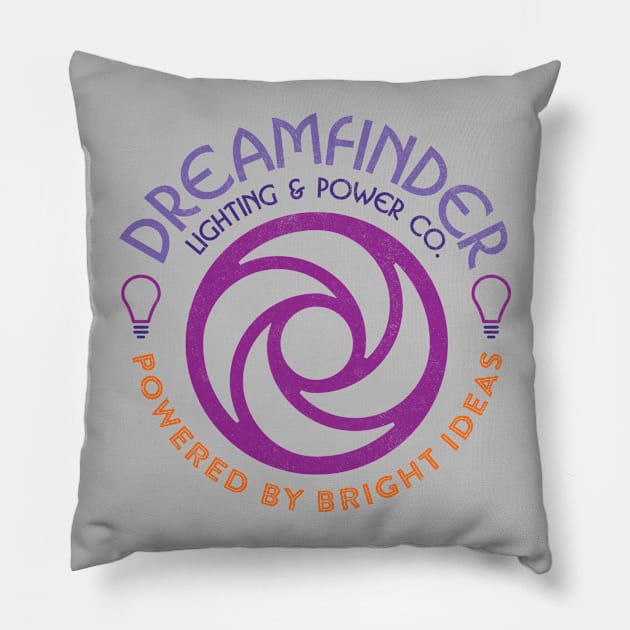 Dreamfinder Lighting & Power Co. Pillow by experiment726