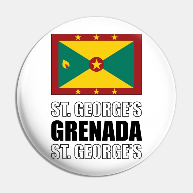 Flag of Grenada Pin by KewaleeTee