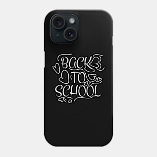 Back to school hand drawn typography art design Phone Case