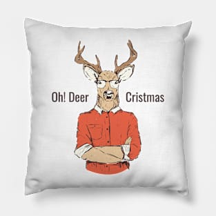 Oh Deer Christmas Pillow