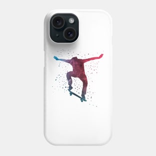 Water Colour Skater Ollie Cool Skateboarding Gift Phone Case