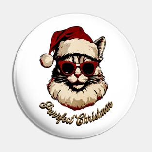 Christmas santa cat Pin