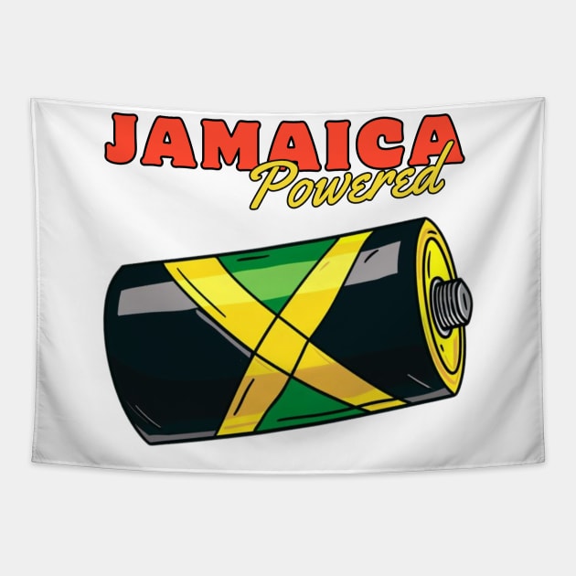 Jamaica Powered Battery Tapestry by We Rowdy