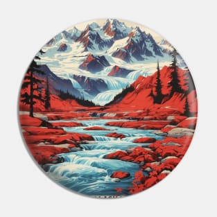 Alaska United States of America Tourism Vintage Poster Pin