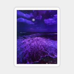 Ocean at night Magnet