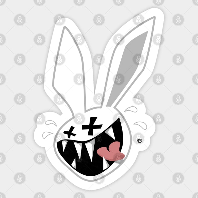 Laughing devil rabbit - Rabbit - Sticker | TeePublic