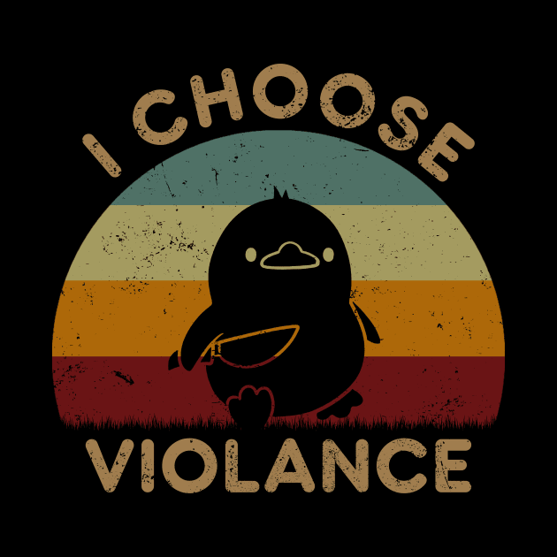 I Choose Violence Retro Sunset by GoodIdeaTees