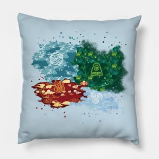 Four Nations, four Elements Pillow