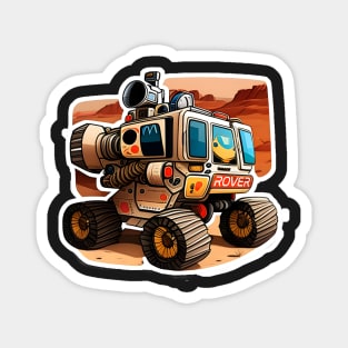 Mars Rover but he's got rocket engines strapped to his back Sticker Magnet