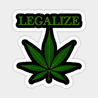 Legalize Weed Pot Leaf Marijuana Ganja Kush Political Statement Magnet