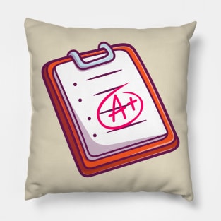 A+ Grade Report Cartoon Pillow