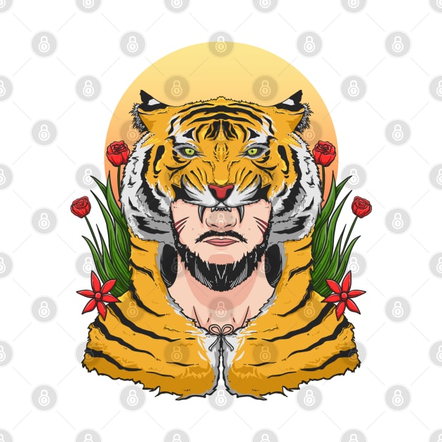 Male hunter in tiger skin robe by Wahyuwm48