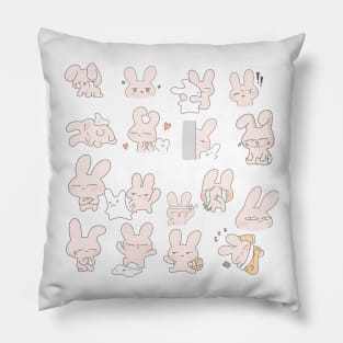 a cute rabbit character, cute, lovely, adorable, charming, sweet animal friends Pillow