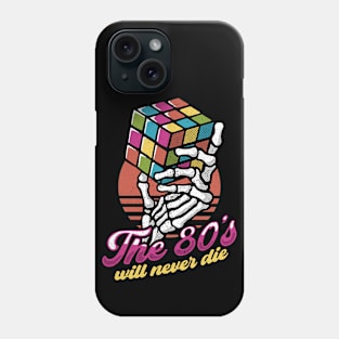 80s Will Never Die Skeleton Cube Vintage by Tobe Fonseca Phone Case