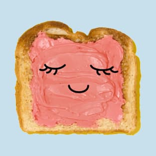 Sleepy Pink Toast T-Shirt