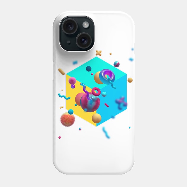 3D Cubic Phone Case by adeeb0