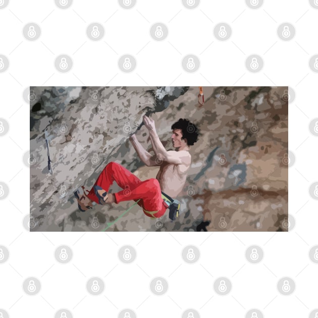 Adam Ondra Sending Painting by gktb