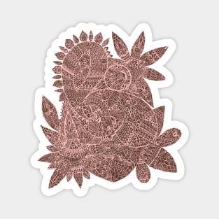 Paisley Mandala Doodle - Brown Magnet