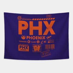 Vintage Phoenix PHX Airport Code Travel Day Retro Travel Tag Tapestry