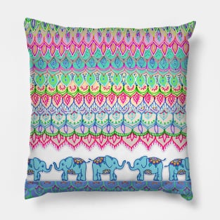 Tiny Circus Elephants Pillow