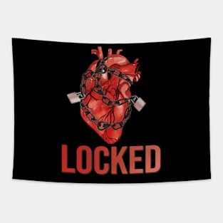 my heart locked valentines day Tapestry