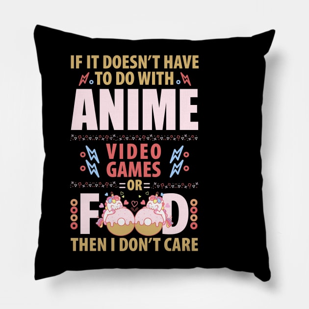 if it doesn't have to do with anime video games or food Pillow by Tesszero