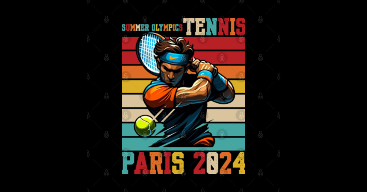 summer games tennis paris 2024 Tennis 2024 Sticker TeePublic