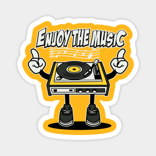 ENJOY THE MUSIC CARTOON Magnet