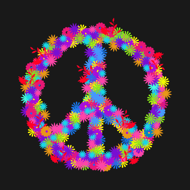 Peace Sign Hippie Costume Tye Die 60s 70s by Alex21