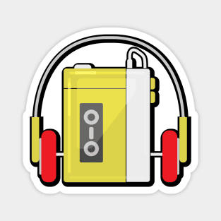 Vintage Walkman - Vector Illustration Magnet