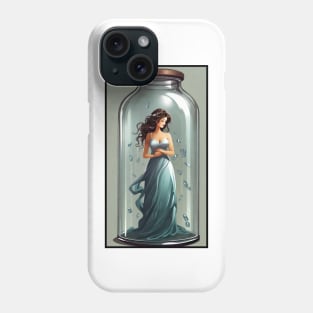 Beautiful Lady Trapped in Bottle Phone Case