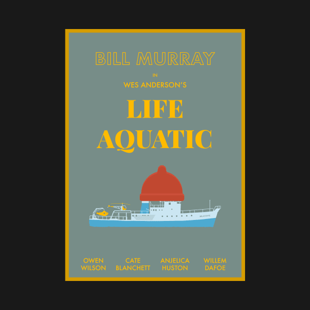 Life Aquatic minimal poster by chillstudio