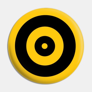 black and yellow circles Pin