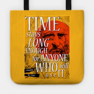 Leonardo da Vinci Inspirational Quote Tote