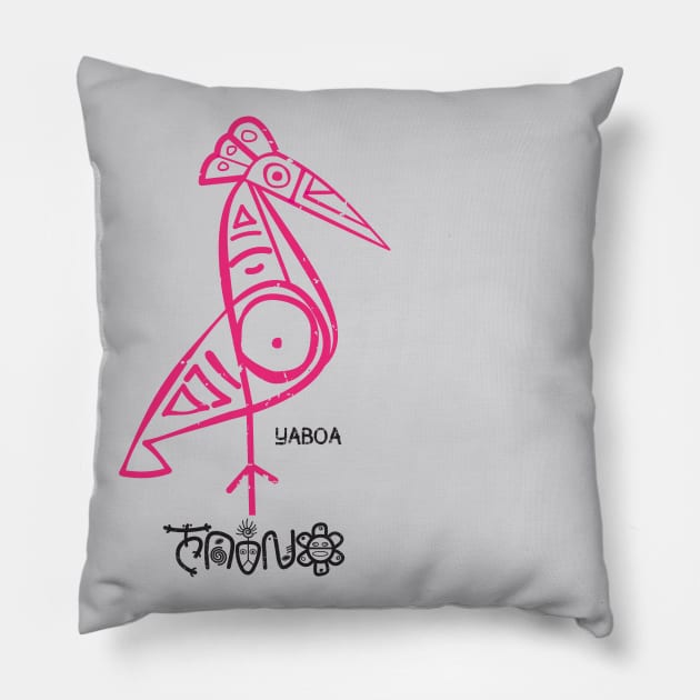 Yaboa Taino bird Pillow by Comunidad78