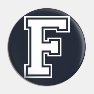 College Letterman F Pin