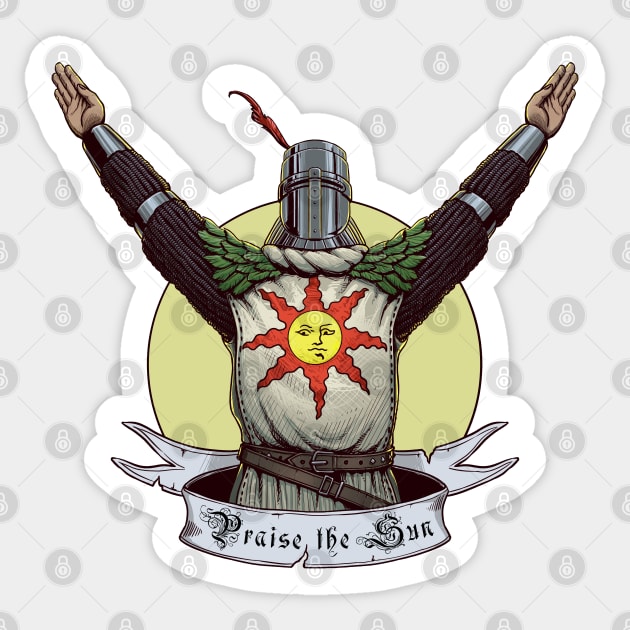 Git gud ora praise the Sun! - Dark Souls - Sticker