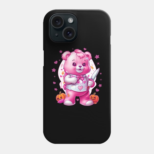 Pink CARE BEAR - halloween edition Phone Case by Megitsune 