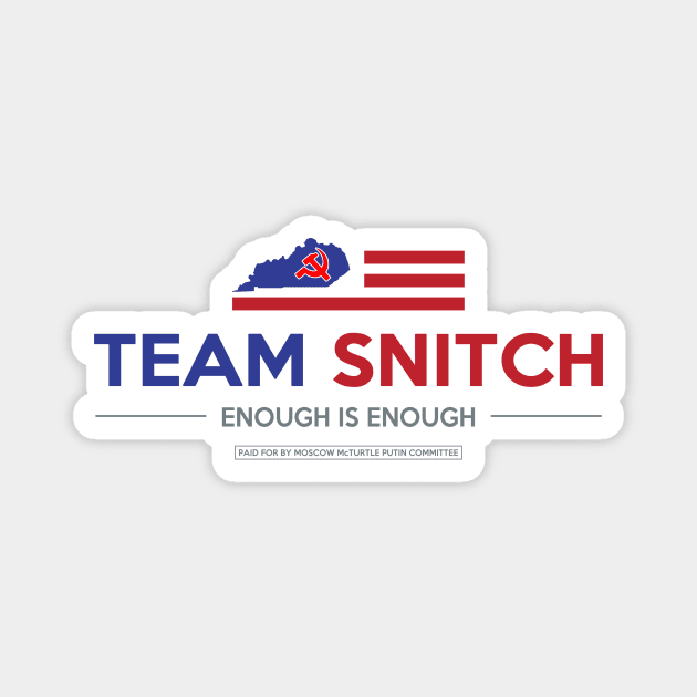 Moscow Mitch Snitch Political Parody Logo Magnet by Electrovista