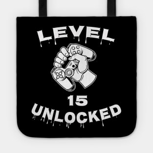 Level 15 Unlocked - Funny Mens 15th Birthday Gamer Tote