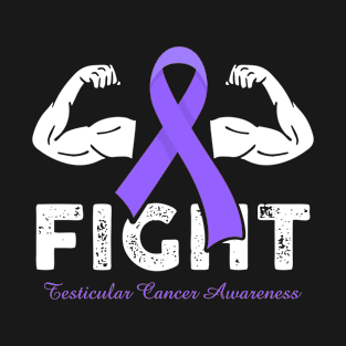 Fight Testicular Cancer Awareness Warrior Ribbon Gift T-Shirt