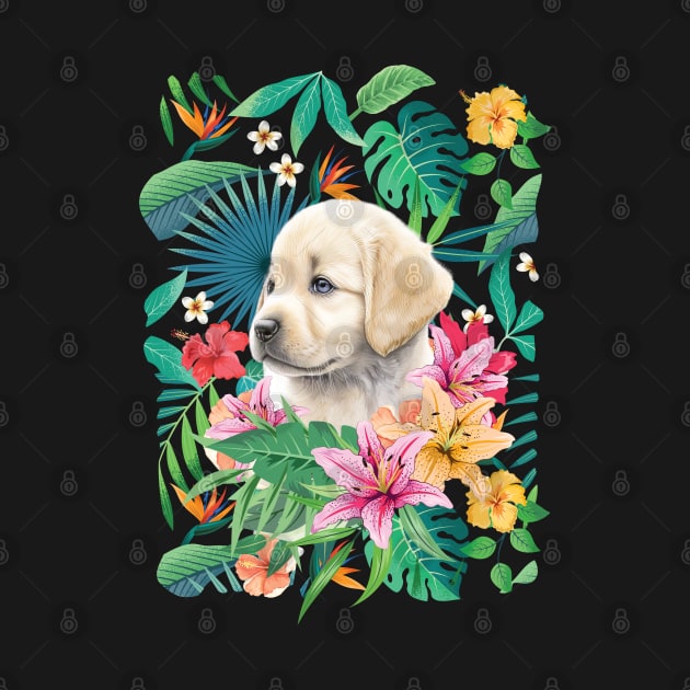 Tropical Golden Retriever Puppy 4 by LulululuPainting