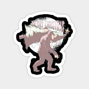 Christmas bigfoot Magnet