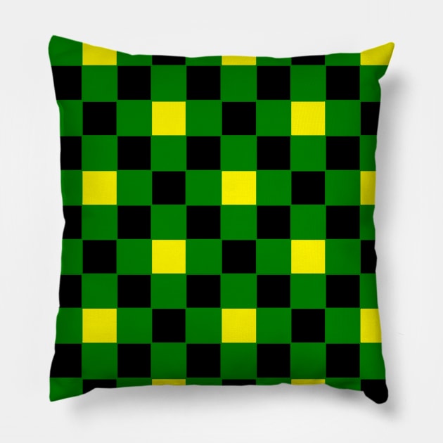 Jamaican Checkerbaord Pillow by tsterling