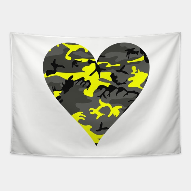 Camouflage Yellow Colorful pattern 2020 Tapestry by hispanicworld