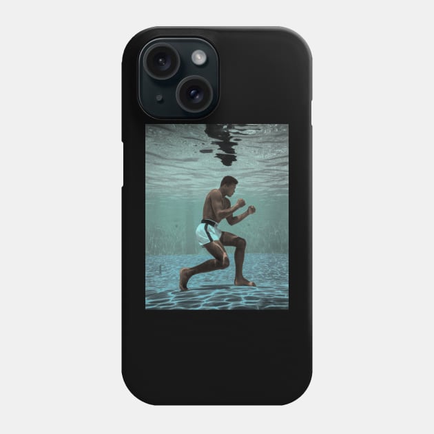 Muhammad Ali Underwater Training Phone Case by Stacy Peters Art