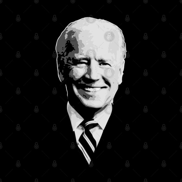 Joe Biden Black and White by Nerd_art