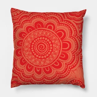 Grapefruit Anemone Flowers Pillow